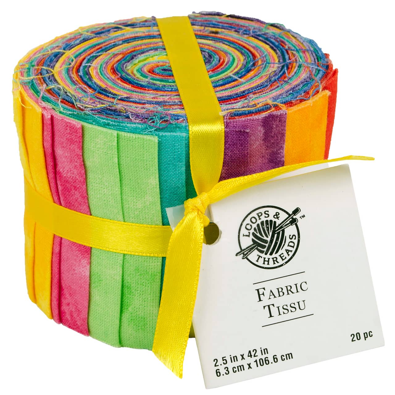 Bandes de tissu multicolores de Loops & Threads